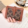 Nova Internet Celebrity Short Wallet Bolsa de Cartão Feminino Bolsa Bolsa Feminina Retrô Carteira Pequena Multi-Card Titular de Cartão de Carteira de Motorista