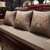 Nova almofada de sofá chinesa Redwood Furniture Capa de almofada de sofá Cama Luohan de madeira maciça de alta qualidade Conjunto de cinco peças Almofada