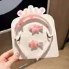 Conjunto de Accesorios para el Cabello Infantiles de Moda: Lazo Grande de Cuadros, Diadema Linda para Niña, Pinza para el Cabello, Adorno de Tela para el Cabello
