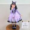 Vestido Princesa Kroomi para Menina Outono e Inverno 2024 Novo Suéter de Tricô Saia para Meninas Vestido Lolita