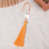 Festival de Medio Otoño Ácido Acético Conejo de Jade Blanco Borla Broche Colgante Traje Antiguo Hanfu Decoración de Cintura Exquisitos Accesorios de Joyería Venta al por Mayor