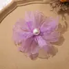 Super Hada Atmósfera Sensación Organza Pluma Perla Flor DIY Hecho a Mano Versátil Pin Broche Tocados Accesorios de Ropa