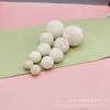 1.5-5cm Hilo Blanco Bola Blanca Cachemira Pompon Bufanda Paquete de Material DIY Ropa Étnica Accesorios para Sombrero