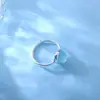 Colar de Prata Esterlina Aquamarus Natural Série Pedra Natural Feminina Anel Pingente Brincos Corrente Simples para Clavícula Conjunto de Gemas