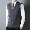 Chaleco Cárdigan de Punto Jacquard Otoño e Invierno Transfronterizo para Adultos Mayores Casual Versátil Cálido Sin Mangas