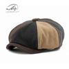 Chapéu octogonal retro americano combinando cores chapéu de outono e inverno masculino boina clássica de lã chapéu de pico britânico feminino chapéu de jornaleiro