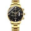 Comercio Exterior Transfronterizo Explosiones Reloj de Negocios Sencillo para Hombre Acero Inoxidable Correa de Moda Reloj Luminoso Calendario Cuarzo