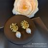 Aretes Retro vintage Franceses de Alta Gama Exquisitos para Fiesta de Noche Aretes Exagerados de Lujo Ligero para Elegancia Diaria Combinable