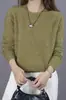 Suéter de Lana para Mujer Cuello Redondo Tejido 2026 Suéter de Cachemira Holgado Pulóver Forro Polar Otoño Invierno Tejidos Mujer Otoño Invierno