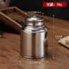 Bote de Acero Inoxidable para Té Almacenamiento de Té Tarro Sellado Barril de Té Caja de Almacenamiento Barril de Té Cilíndrico Recto 0.25kg /8 Vela Premium