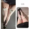 ShuoYao Medias Negras Sexy Medias Blancas Finas Piernas Largas con Cascabel Medias Hasta la Rodilla Medias para Muslos Pura Pasión Medias de Encaje JK A369