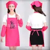 Conjunto de aventais para jardim de infância de educação infantil anunciando restaurante Café beleza unha hotel avental diylogo personalizado