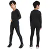 Traje de Ropa Deportiva para Niñas Ropa Deportiva Ajustada Elástica Secado Rápido Transpirable Baloncesto Fútbol Correr Ropa Base Ajustada