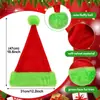 1 pieza, Gorro de Papá Noel sombrero de Navidad unisex suave con forro cómodo ala de felpa, adecuado para mujeres y hombres
