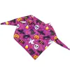 Bandana de Halloween para Perro Más Vendida Transfronteriza con Estampado de Calabaza y Murciélago, Babero para Mascota, Bufanda Festiva para Gato