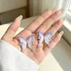 Brincos de Borboleta com Malha Gradiente de Dopamina Atmosfera Exquisitos Doce Temperamento Fofo Versátil Estilo Menina para Mulheres