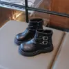 Botas Casuales de Piel para Niños Otoño/Invierno 2025 Estilo Coreano Estilo Británico Niños y Niñas Bebé Botas de Piel de Caña Alta Botas Martin Casuales
