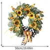 Nueva Guirnalda de Girasoles Simulados de Primavera y Verano Transfronteriza Guirnalda de Girasoles Decoraciones Colgantes para Puerta de Casa en Interiores y Exteriores