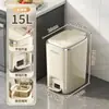 Cubo de Basura Hogar 2025 Nuevo Estilo Sala de Estar Cocina con Tapa Dormitorio Gran Capacidad Alta Estética Pedon Cesto de Basura Lujo Ligero