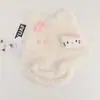 Chapéu gorro de pelúcia fofo com orelhas de gato para mulheres, novo estilo outono/inverno, quente e protege as orelhas, faz o rosto parecer menor, chapéu de tricô com pelo de coelho