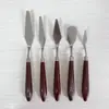 Juego de Raspadores para Pintura al Óleo con Mango de Madera y Acero Inoxidable, Espátula para Pintura, Suministros de Arte al por Mayor, Suministros para Pintura al Óleo
