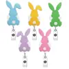 Conejo de Pascua Transfronterizo Hebilla Fácil de Tirar Carrete de Insignia Retráctil Pinza de Cocodrilo Hebilla Fácil de Tirar Regalo para Cuidado Médico