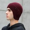 Gorro de lana transfronterizo europeo y americano para hombre, nuevo gorro de punto de color sólido, moda de otoño e invierno, protección para los oídos, gorro informal cálido