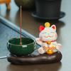 Gato Fofo Incenso Inserção Mesa Desktop Casa Mesa Sândalo Incenso Ornamentos Criativos Prato para Casa Ornamentos Auspiciosos