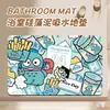 Alfombra de Piso Absorbente de Barro de Diatomeas Suave de Dibujos Animados Alfombra de Piso de Baño Alfombra para Puerta de Entrada del Hogar Alfombrilla de Pie para Baño para Cabello