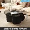 Mesa de Centro de Vidro, Mesa Moderna de Luxo Leve para Sala de Estar de Apartamentos Pequenos, Mesa Redonda Simples Tendência Estilo Ins, Minimalista