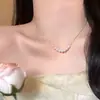 Plata S925 Modelo Nuevo Mismo Estilo Xiaohongshu Collar con Forma de Corazón para Mujer, de Moda, Lujo Ligero, Diseño de Nicho, Collar de Verano con Temperamento