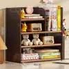 Estante de mesa, prateleira de armazenamento de mesa de estudo multicamadas, porta-livros e livros ilustrados infantis de grande capacidade