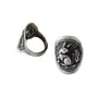 Anillo de Plata Pura Grabado a Mano de los 12 Signos del Zodiaco, Anillo Estilo Nuevo Chino Vintage Estilo Nacional, Anillo Abierto Ajustable