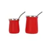 Copo Térmico Mini de Aço Inoxidável Transfronteiriço, Copo de Cerveja a Vácuo de Camada Dupla com Canudo e Colher, Copo de Café Pequeno, Personalizável