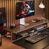 Soporte para monitor de computadora de escritorio, estante, organizador de escritorio y soporte extendido para laptop para sala de e-sports