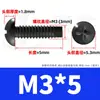 Acero Inoxidable 304 Negro Pt Zinc Cabeza Redonda Tornillo Autorroscante Cola de Taladro Cabeza de Pan Tornillo Autorroscante Cola de Taladro Rota M3M4M5M6