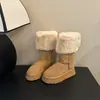 Primer Encuentro Ji Botas de Invierno de Suela Gruesa para la Nieve Botas Altas de Caña Alta para Mujer 2026 Nuevo Estilo Botas Largas que Adelgazan