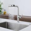 Grifo de cocina de cascada de un agujero, lluvia voladora, color cepillado, fregadero de cocina fregadero fregadero fregadero grifo doméstico fábrica de origen