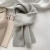 Bufanda de Punto Elegante de Color Sólido Mezcla de Lana para Mujer, Calentador de Cuello Versátil Cálido de Gama Alta para Estudiantes de Invierno Fabricante