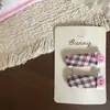 Nuevo Estilo Rosa Rosa Cuadros Lazo Estrella Geométrico Infantil Pinza para el Cabello Pasador Pinza Lateral Pinza para el Flequillo