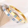 Artículo Popular Transfronterizo: Pulsera Ojo Azul para Parejas, Diseño Sencillo Original, Pulsera de Acero de Titanio que No se Desvanece, Joyería al por Mayor