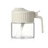 Tarro de condimento de vidrio, caja de condimentos, suministros de cocina, tapa abatible con cuchara, botella de condimentos, tarro de sal, tarro de condimentos, caja de condimentos, botella de condimentos
