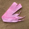 Cordones a cuadros de 2.5 cm estilo británico cordones de tela escocesa zapatos de lona zapatos de cuero cordones para mujer