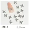 Nova Arte de Unhas Tendência Borboleta Acessórios Dourados Luxo Leve Tridimensional Versátil Laço Metal Folha de Ouro Decoração de Unhas