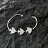 Joyería de Estilo Étnico Hecha a Mano Plata Miao Pulsera DIY Accesorios Base de Montaje Montaje Vacío para Incrustar Piezas Bordadas Mariposa Pequeña Montaje de Joyería Vintage