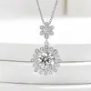 Joyas en Vivo Aretes de Zirconia Brillante Micro-Pavimentada Seiko Collar Anillo de Girasol Girasol Set de Joyería para Boda