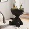 Mesa de Centro Creativa Estilo Crema Personalizada para Uso Doméstico, Mesa Lateral para Sofá de Sala de Estar, Mesa Redonda Pequeña Móvil, Mesa Pequeña de Noche para Dormitorio