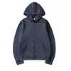 Sudadera con Capucha tipo Cárdigan Estilo Europeo y Americano, Top Deportivo de Color Sólido, Unisex para Otoño e Invierno, de Manga Larga con Cremallera, Casual y Elegante
