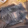 Bragas de Satén y Encaje de Lujo Ligero, Femeninas y Cómodas, Cintura Media-Alta, Sin Costuras, Transpirables, Amigables con la Piel, Jacquard, Deseo Puro, Braguitas de Talla Grande
