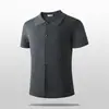 Camisa Polo de Punto con Cuello de Solapa para Hombre de Manga Corta con Botones, Verano 2026, Casual, Versátil, Corte Holgado, Simple, Retro, Ropa para el Trabajo